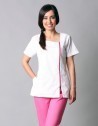 Tunics > Samba tunic - White with coloured zipper