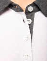 Polos > Polo bicolor malha Jersey - Bicolor em malha de t-shirt